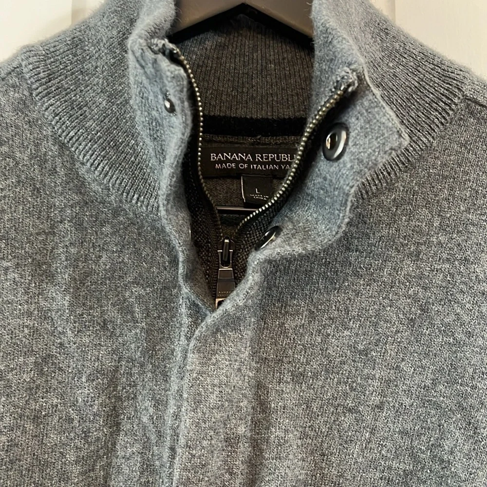 Banana Republic Italian Yarn Mock Neck Merino Wool Sweater - Size Large